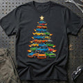 Datsun Juletræ Christmas Tree T-Shirt-Beklædning-Datsun-Sort-S-Garage Culture Shop- garage - man cave - merchandise