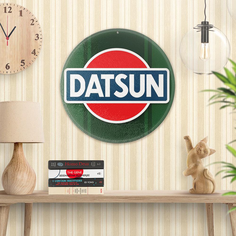 Datsun Runde Skilte , Musemåtte Rundt , Kop Underlag, Underlagssæt-Runde Skilte-Datsun-Garage Culture Shop- garage - man cave - merchandise