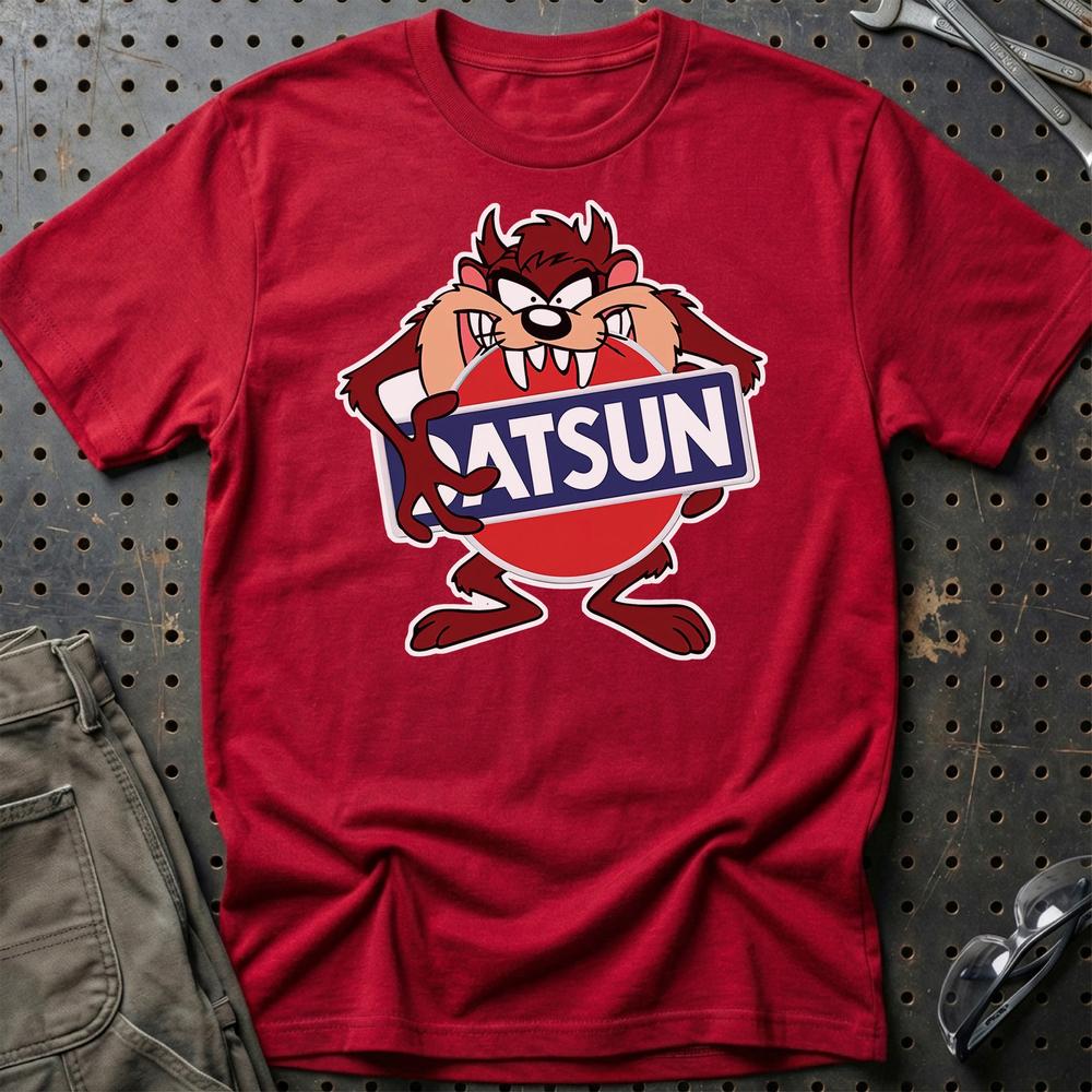 Datsun TAZ T-Shirt-Beklædning-Datsun-Rød-S-Garage Culture Shop- garage - man cave - merchandise