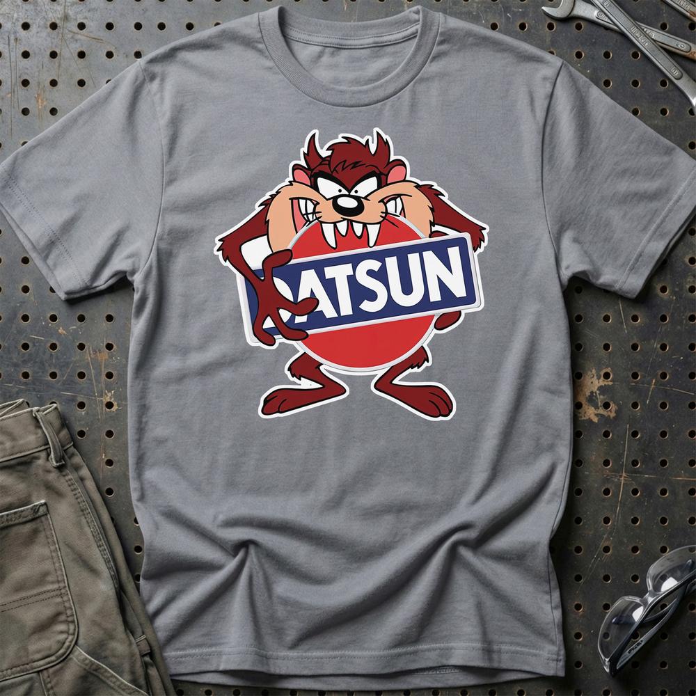 Datsun TAZ Unisex T-Shirt , Bomuld-Beklædning-Datsun-Grå Sport-S-Garage Culture Shop- garage - man cave - merchandise