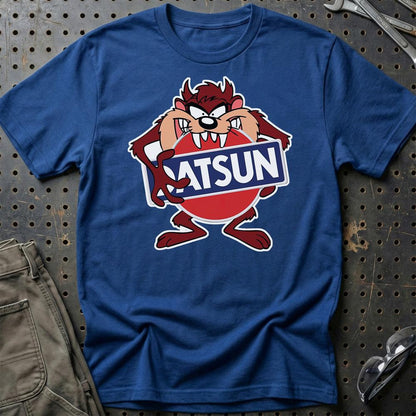 Datsun TAZ Unisex T-Shirt , Bomuld-Beklædning-Datsun-Blå Royal-S-Garage Culture Shop- garage - man cave - merchandise