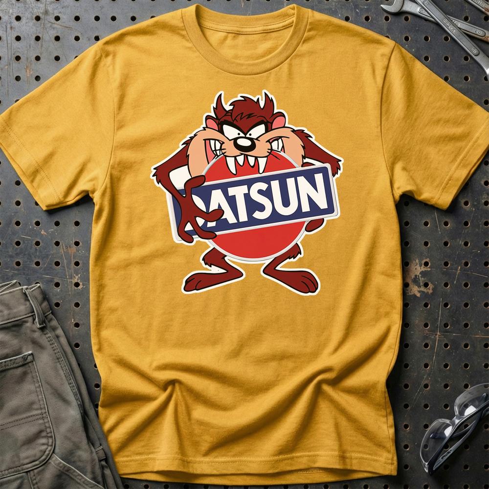 Datsun TAZ Unisex T-Shirt , Bomuld-Beklædning-Datsun-Guld-S-Garage Culture Shop- garage - man cave - merchandise