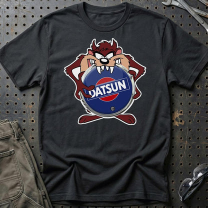 Datsun TAZ Unisex T-Shirt , Bomuld-Beklædning-Datsun-Sort-S-Garage Culture Shop- garage - man cave - merchandise