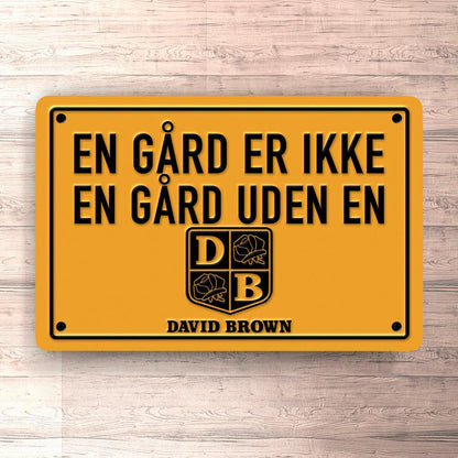 David Brown En Gård Er Ikke En Gård Uden En David Brown Skilte, Musemåtte, Dørmåtte-Skilte-David Brown-Garage Culture Shop- garage - man cave - merchandise