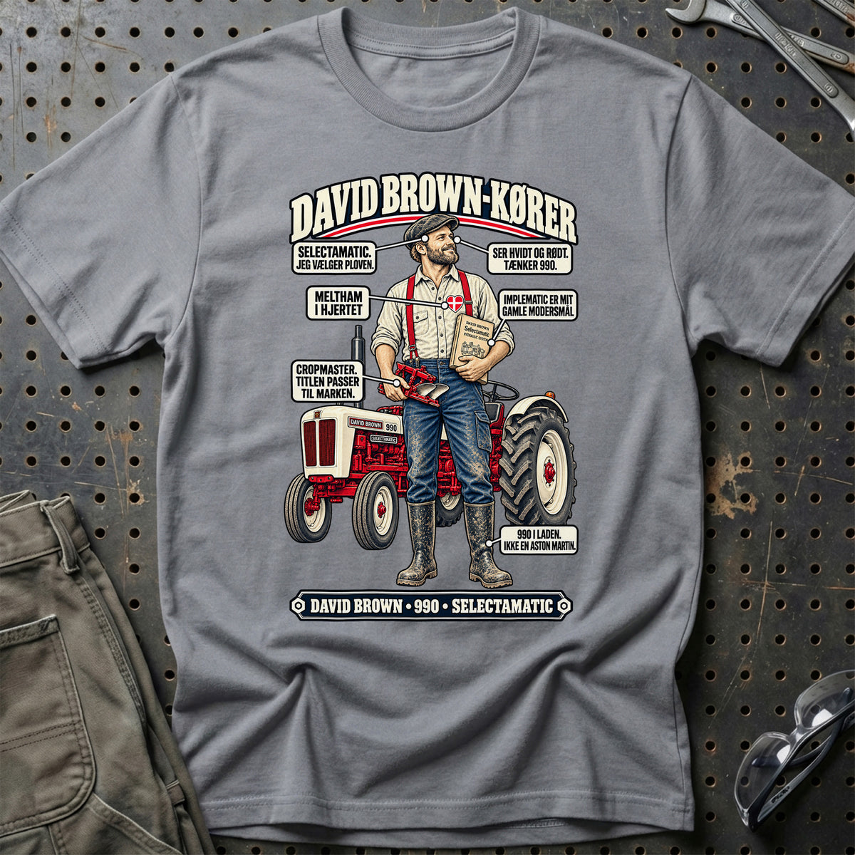 
David Brown-Kører T-Shirt – Grå Sport