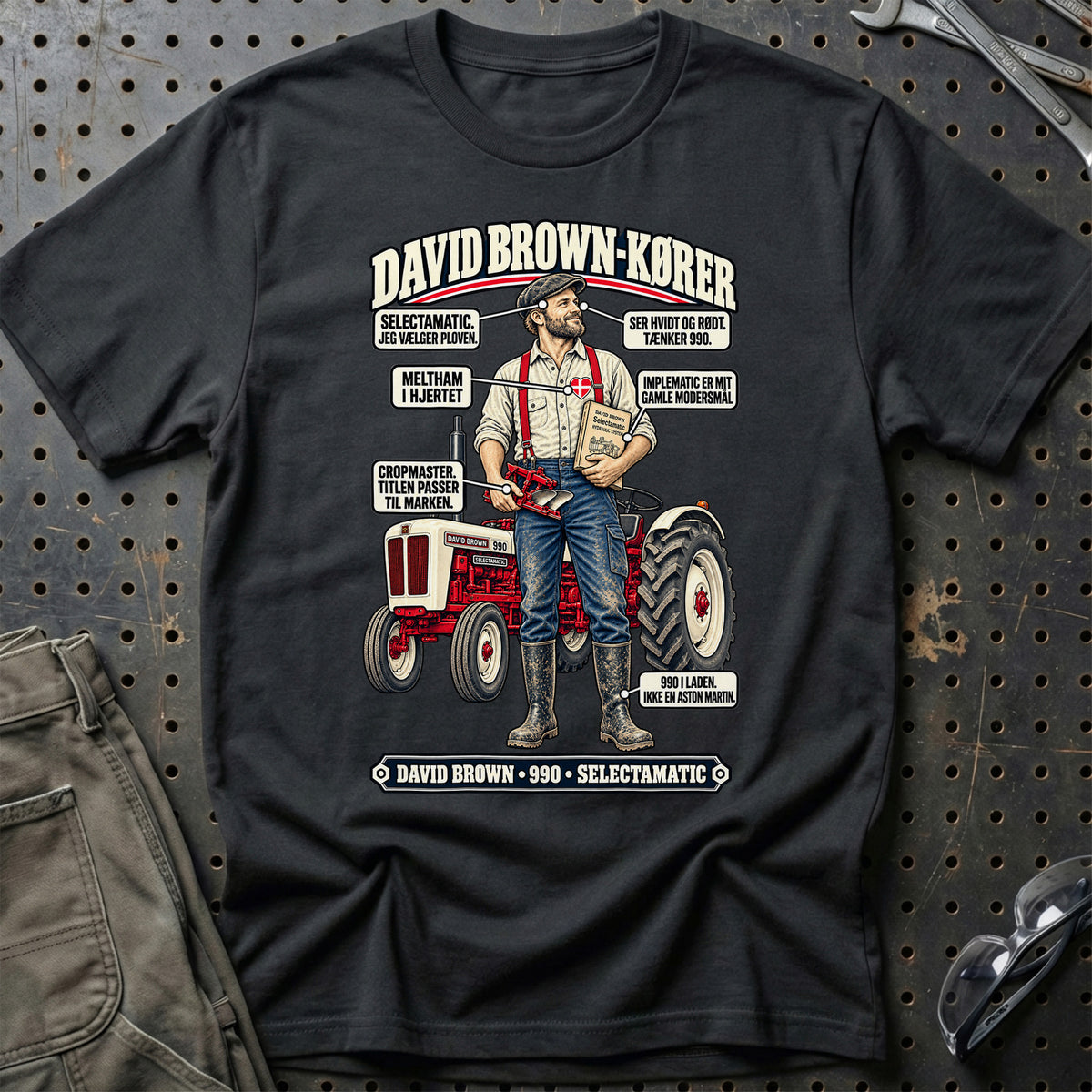 
David Brown-Kører T-Shirt – Sort
