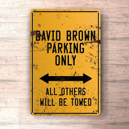 David Brown Parking Only Skilte, Musemåtte, Dørmåtte , Plakat-Parking skilte-David Brown-Garage Culture Shop- garage - man cave - merchandise