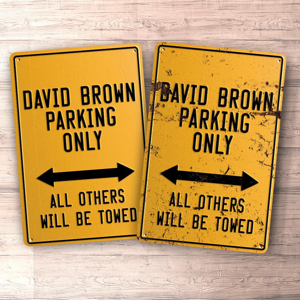 David Brown Parking Only Skilte, Musemåtte, Dørmåtte , Plakat-Parking skilte-David Brown-Garage Culture Shop- garage - man cave - merchandise