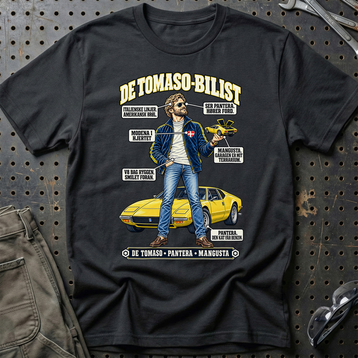 
De Tomaso-Bilist T-Shirt – Sort