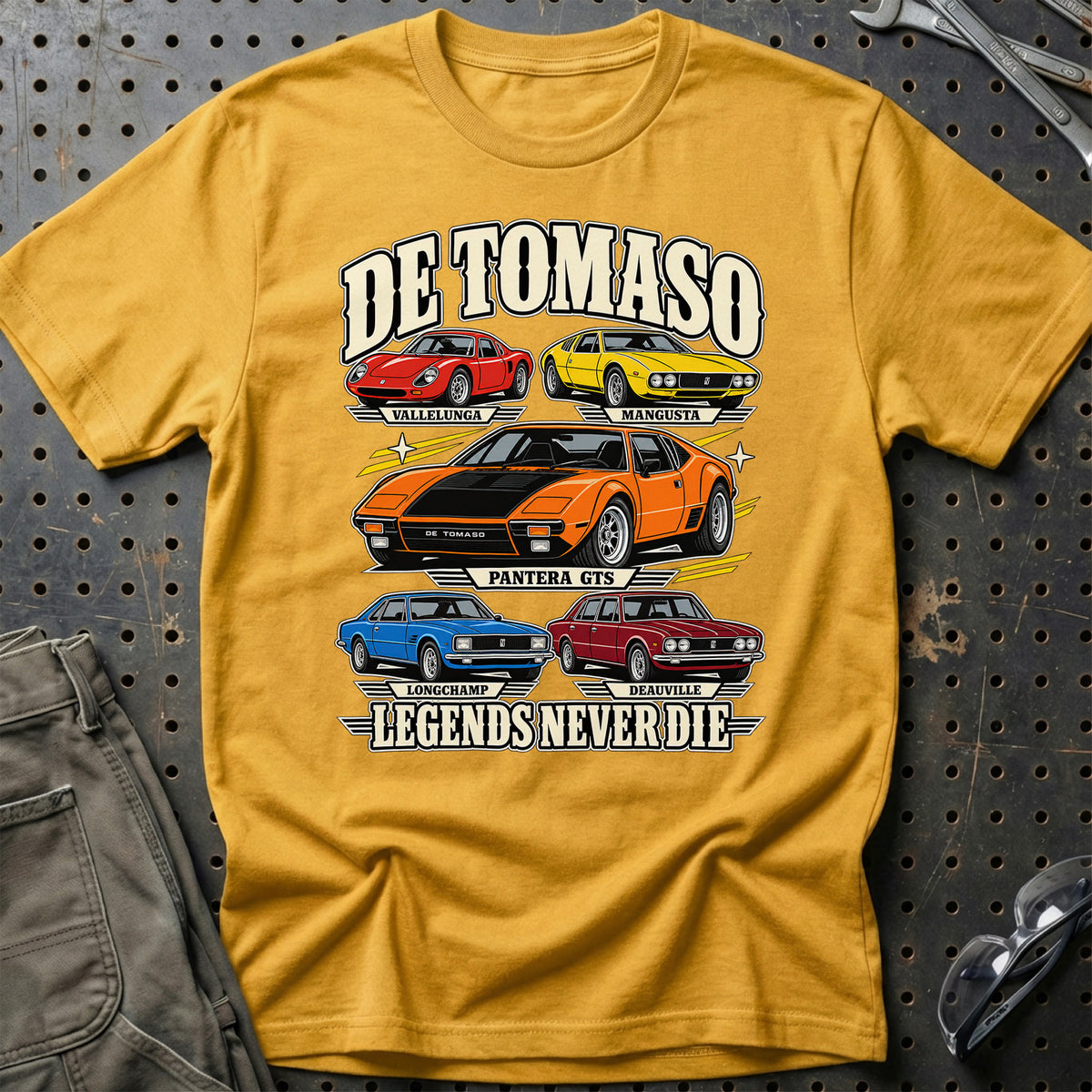 
Produktbillede af De Tomaso Legends Never Die T-Shirt