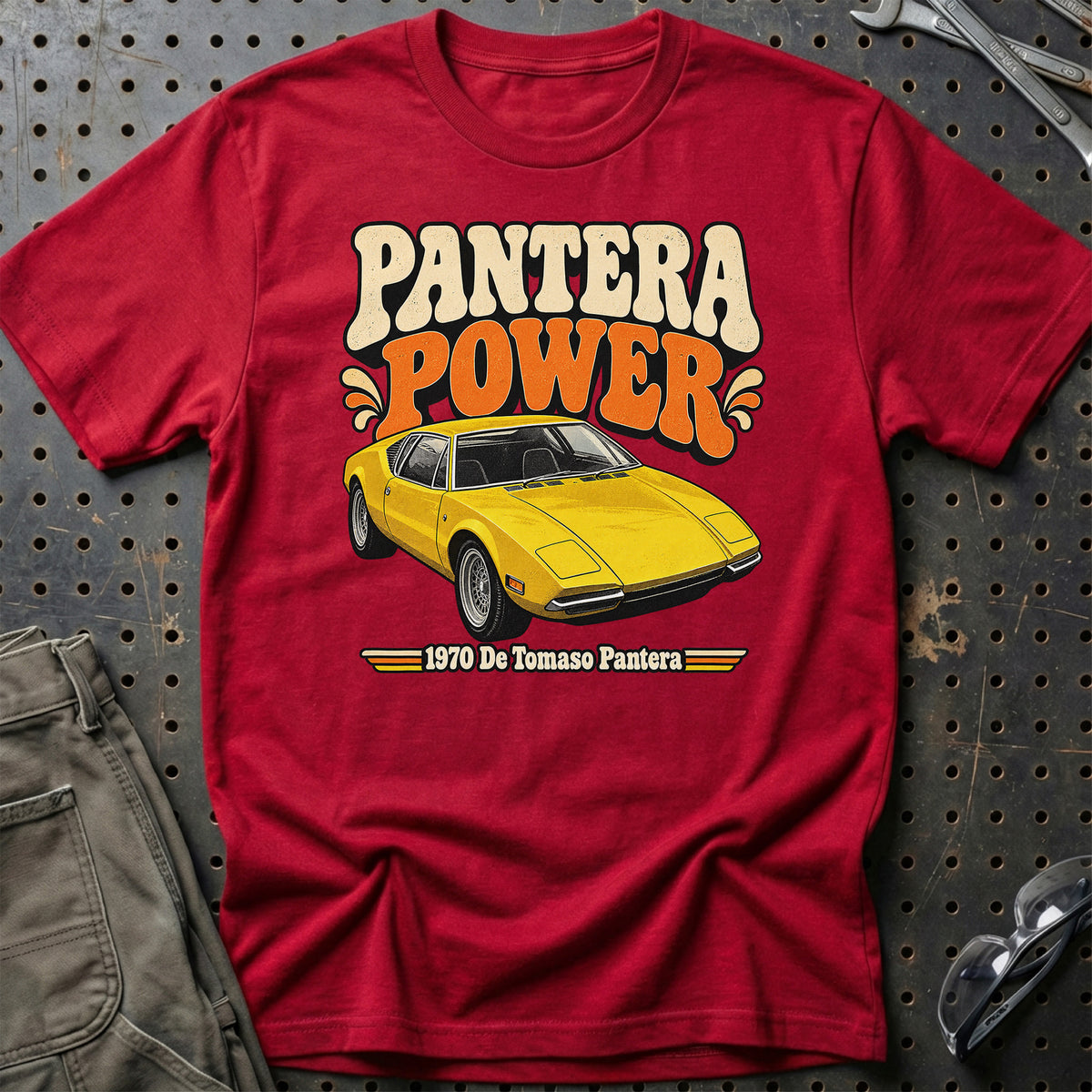 
De Tomaso Pantera 1970 – Pantera Power T-Shirt – Rød