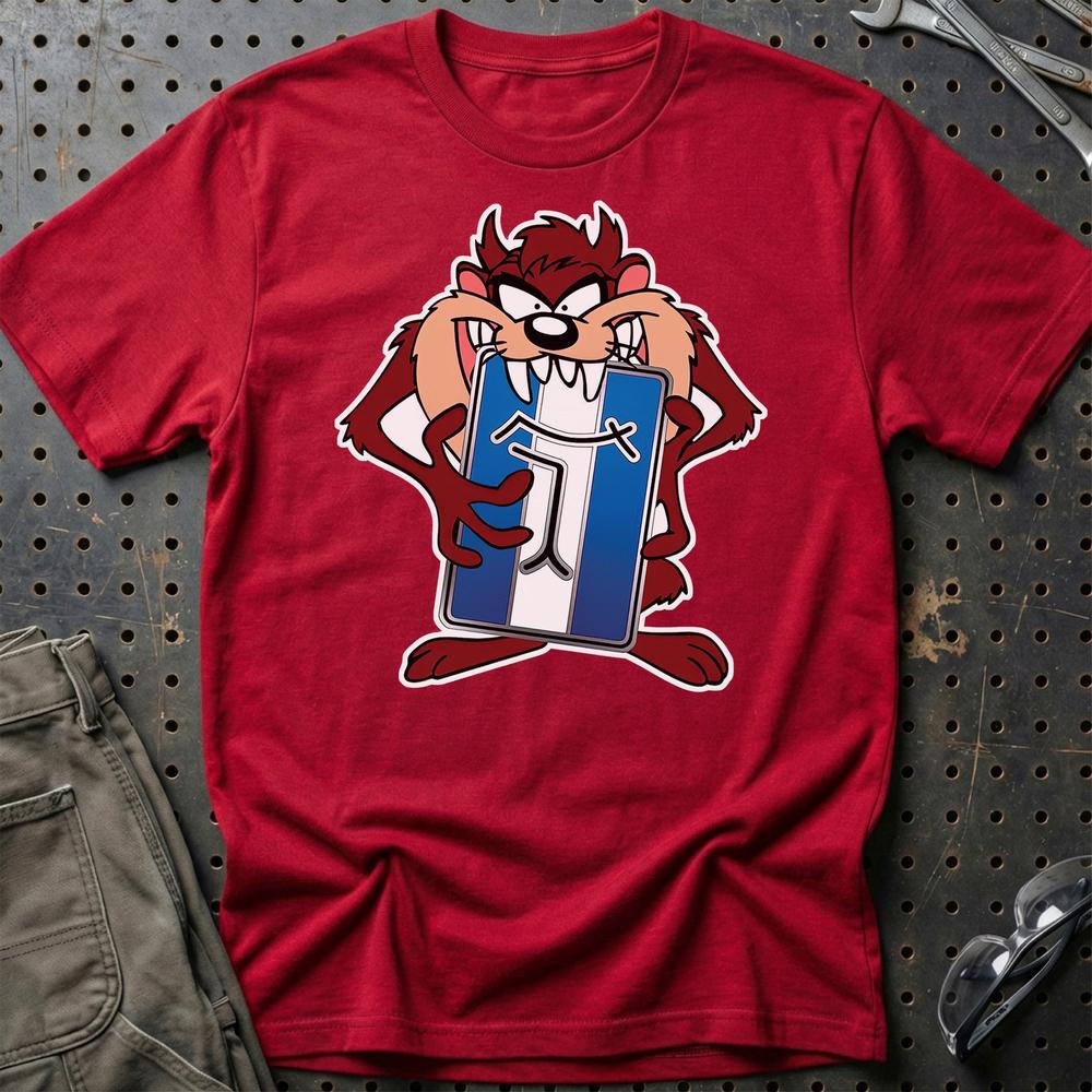De Tomazo TAZ T-Shirt-Beklædning-De Tomazo-Rød-S-Garage Culture Shop- garage - man cave - merchandise