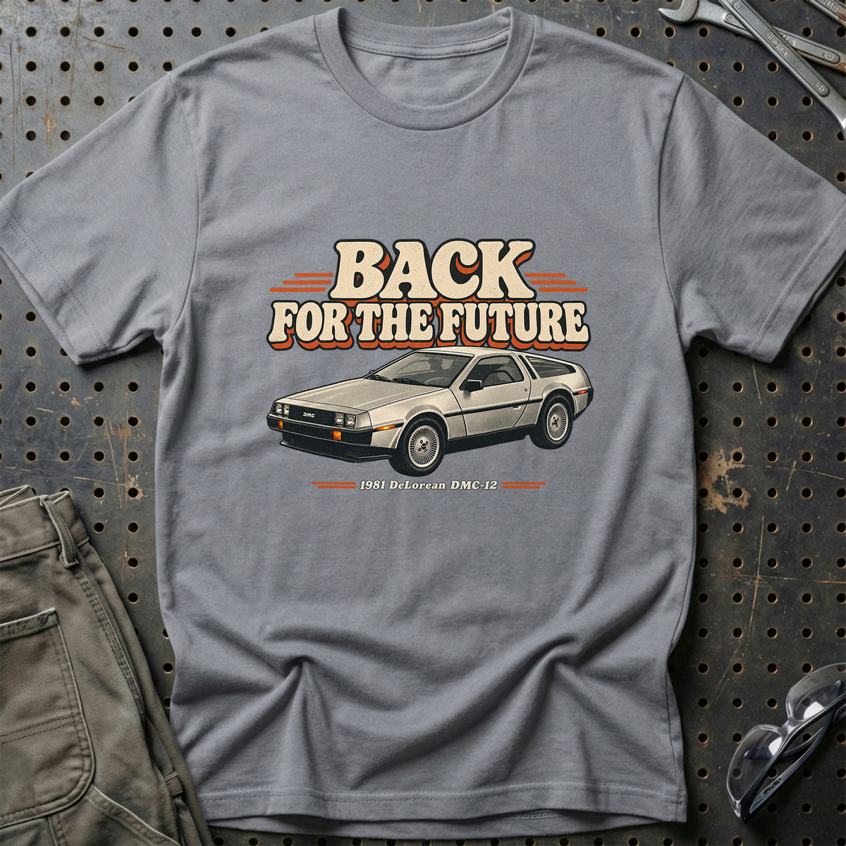
DeLorean DMC-12 1981 – Back for the Future T-Shirt – Grå Sport