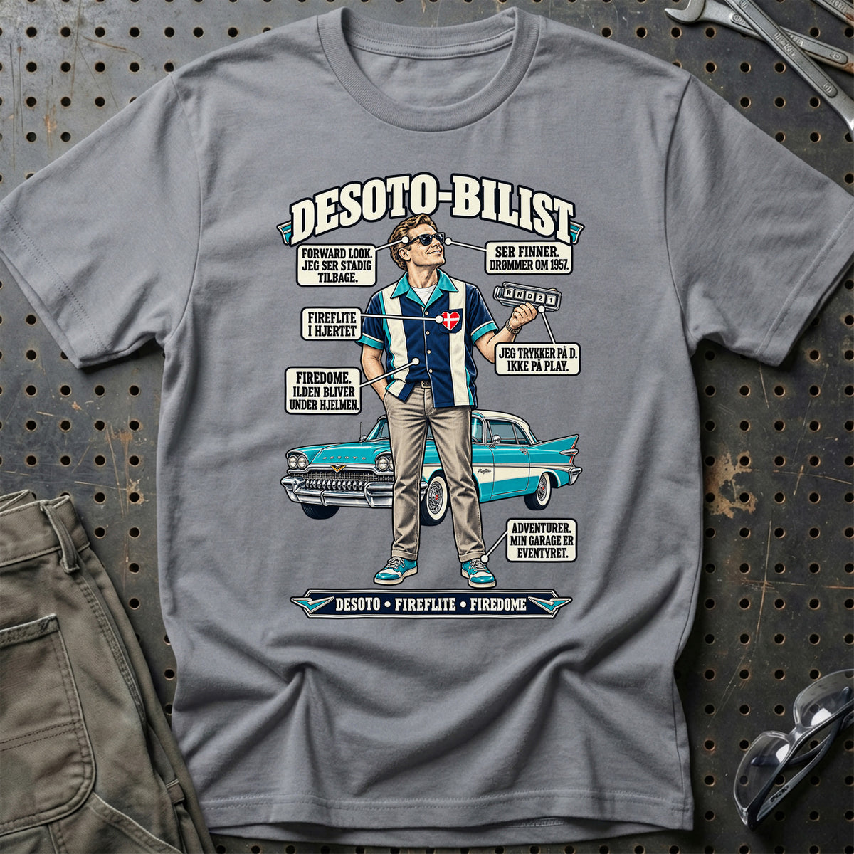 
DeSoto-Bilist T-Shirt – Grå Sport