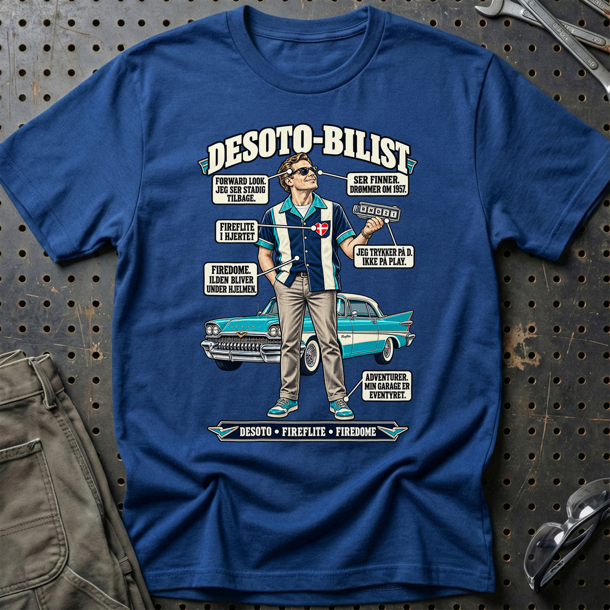 
DeSoto-Bilist T-Shirt – Blå Royal