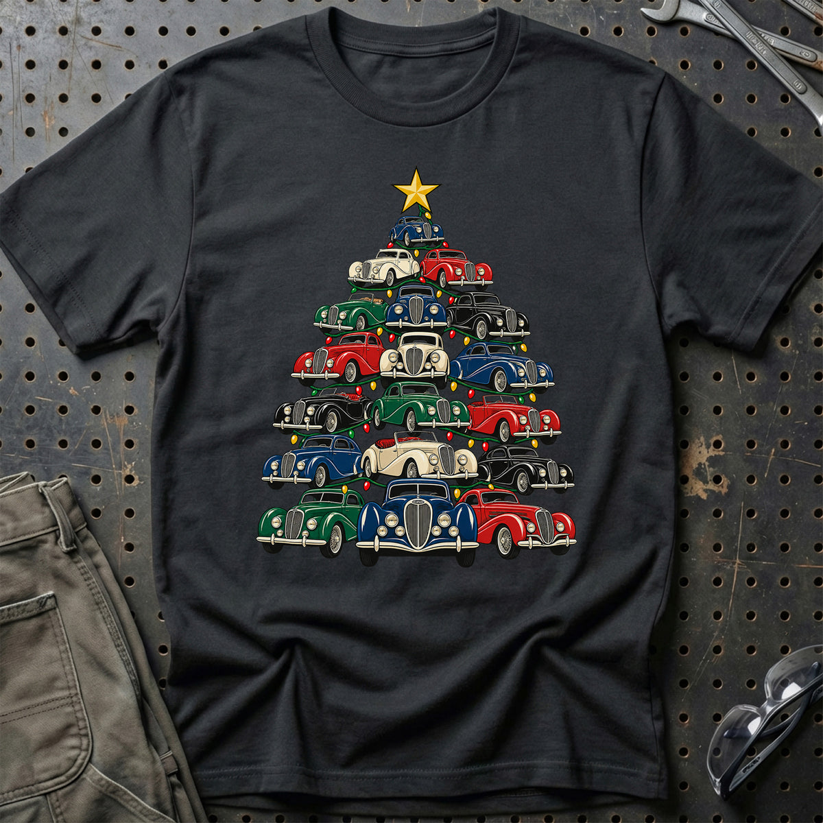 
Delahaye Juletræ Christmas Tree Unisex T-Shirt – Sort – print foran