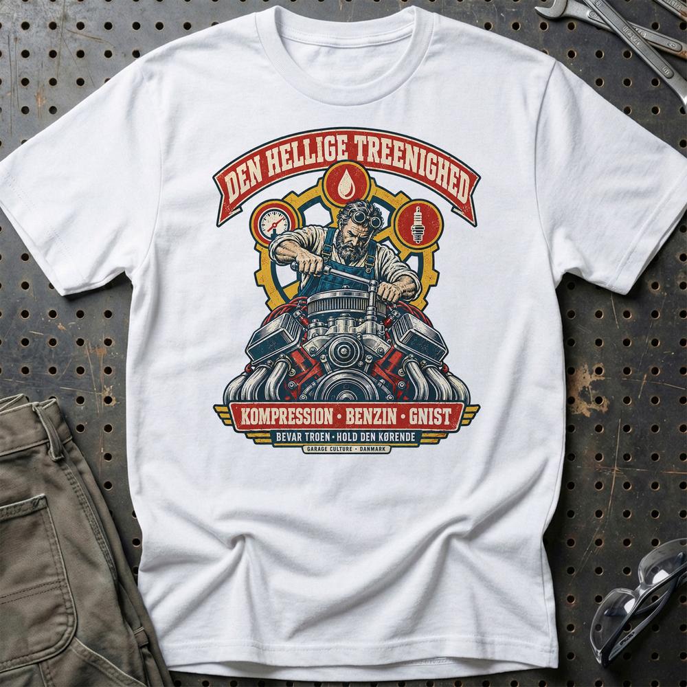 
Produktbillede af Den Hellige Treenighed – Kompression, Benzin, Gnist T-Shirt