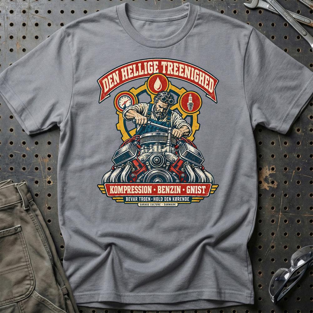 
Produktbillede af Den Hellige Treenighed – Kompression, Benzin, Gnist T-Shirt