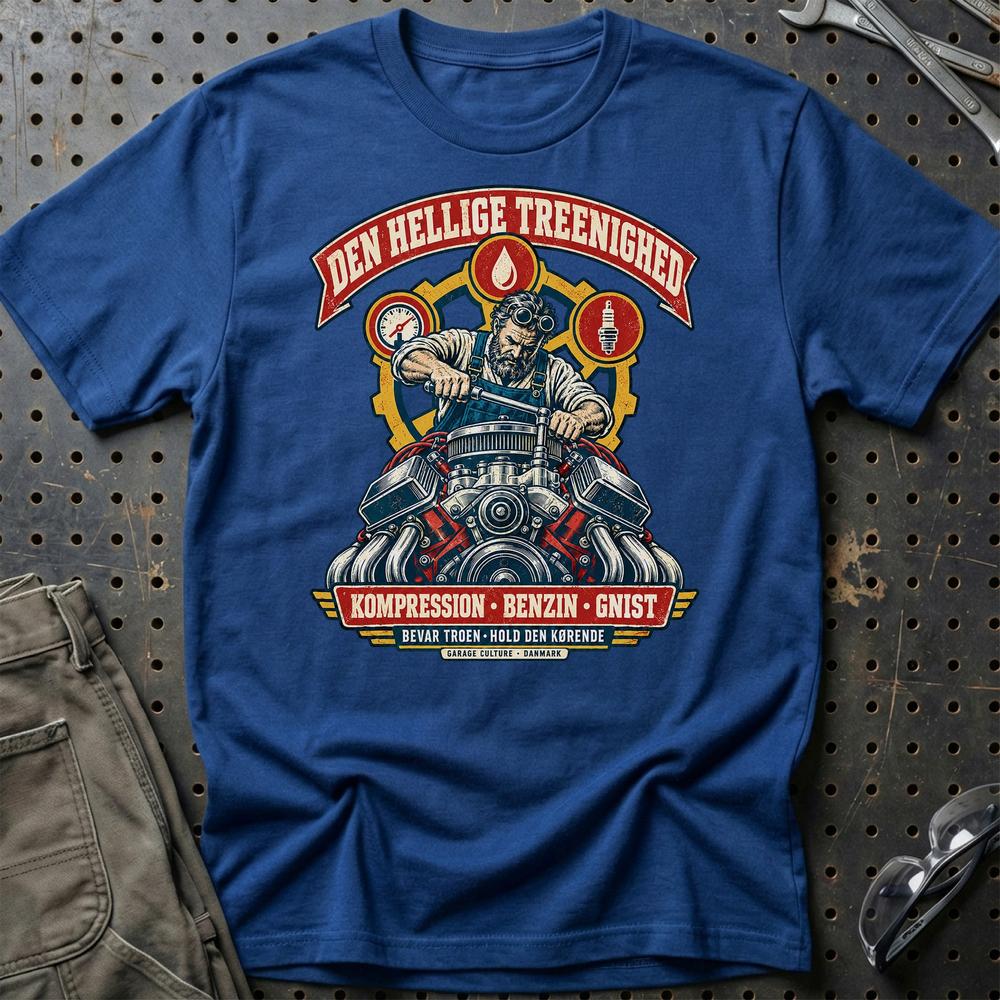 
Produktbillede af Den Hellige Treenighed – Kompression, Benzin, Gnist T-Shirt