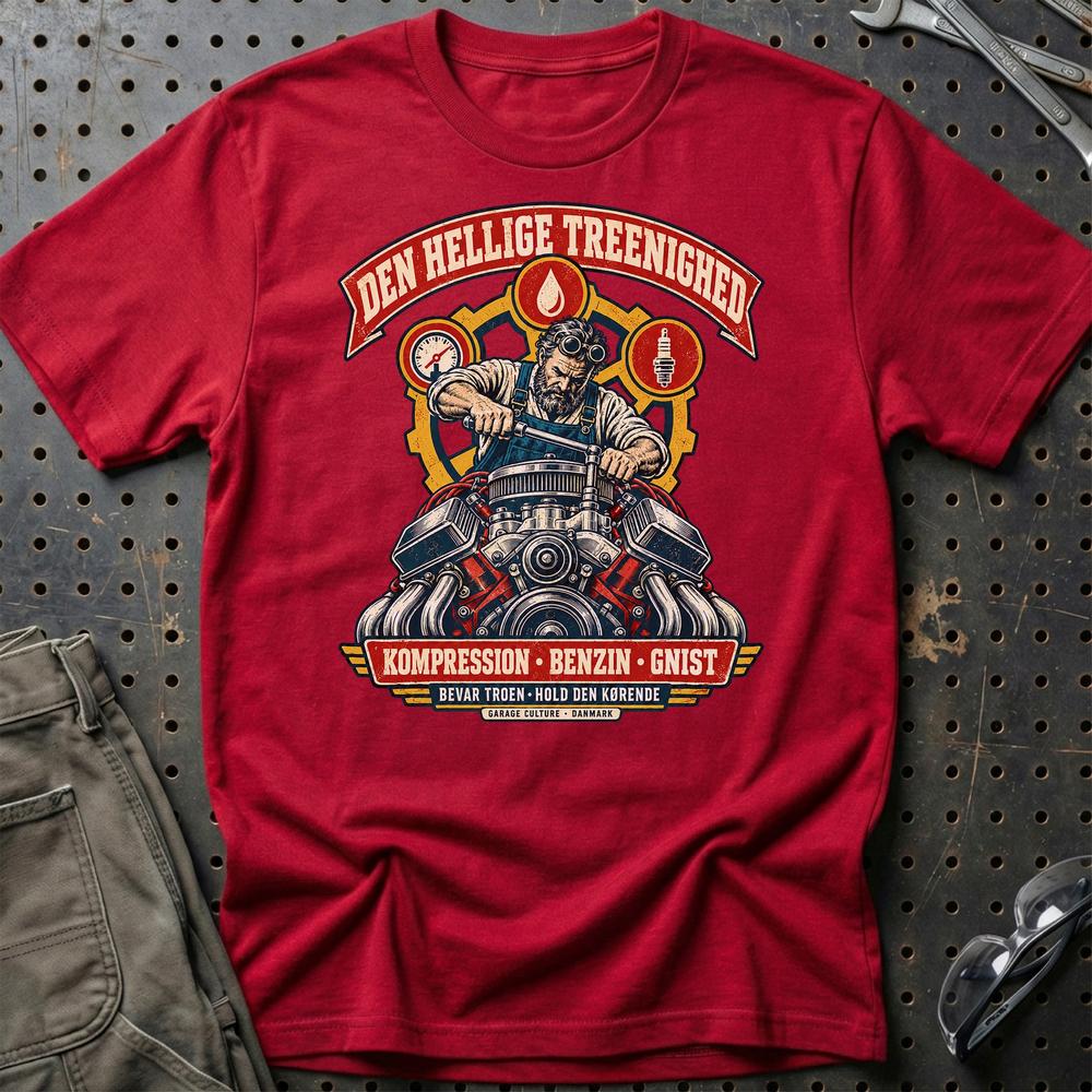 
Produktbillede af Den Hellige Treenighed – Kompression, Benzin, Gnist T-Shirt
