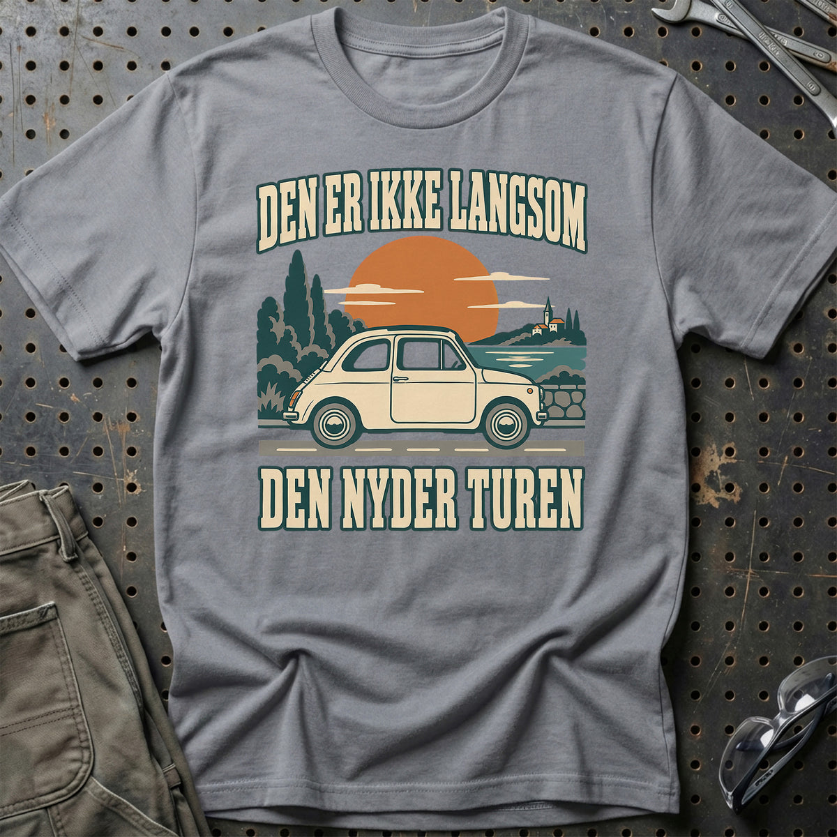 
Den er ikke langsom – Den nyder turen T-Shirt – Grå Sport