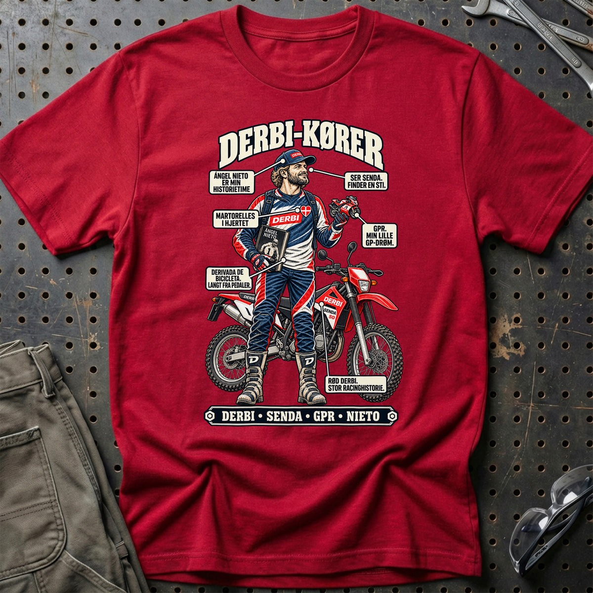
Derbi-Kører T-Shirt – Rød
