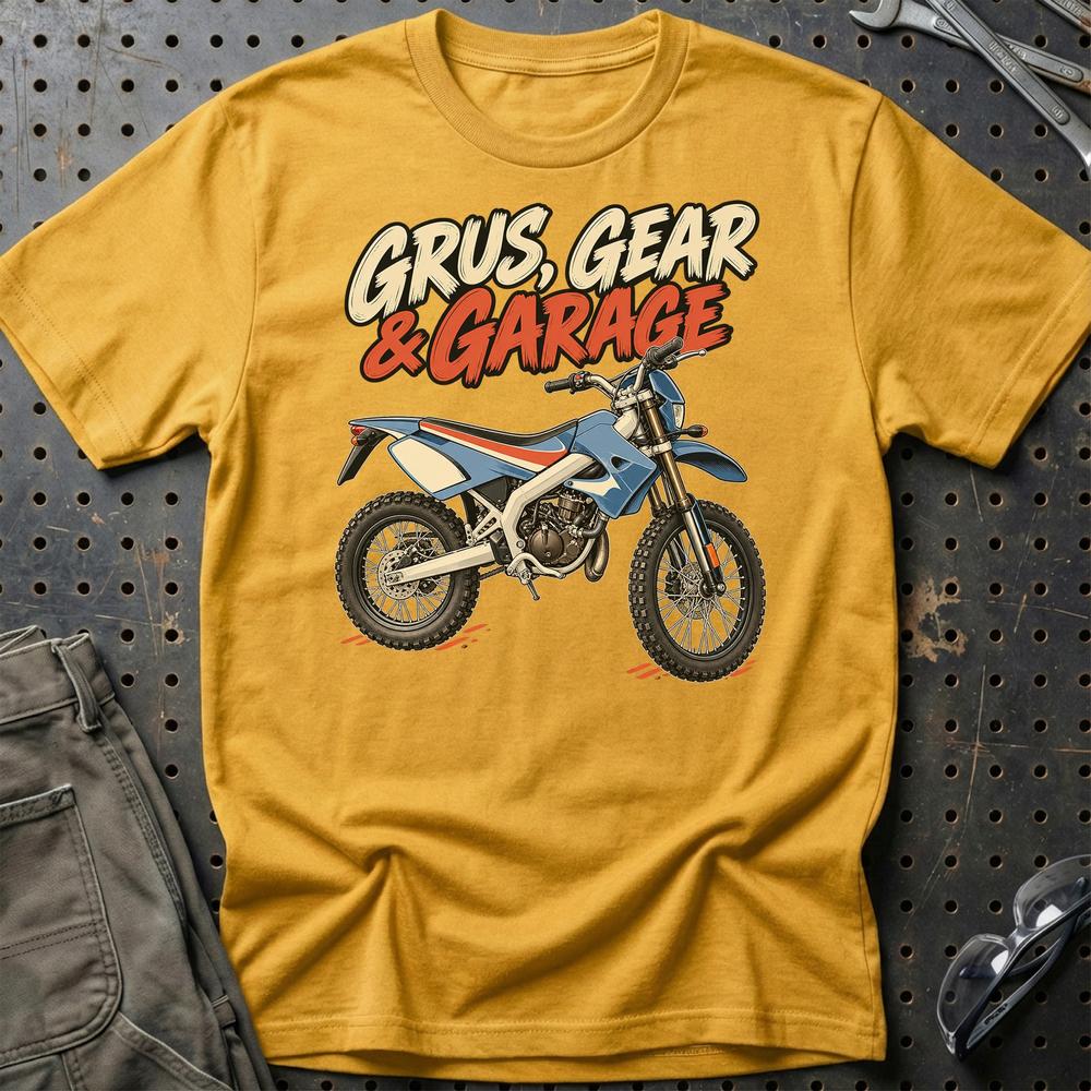 
Produktbillede af Derbi Senda 50 Trail – Grus, Gear & Garage T-Shirt