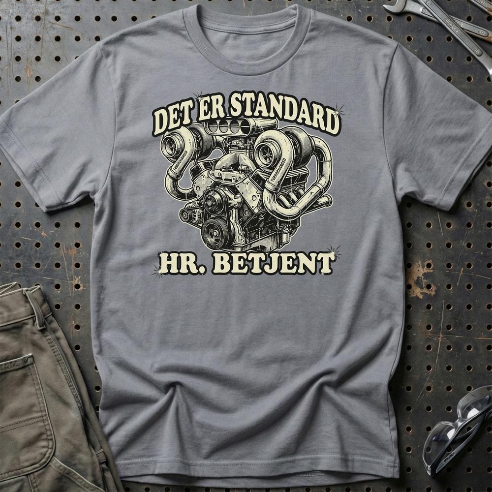 Det Er Standard Hr. Betjent - Unisex T-Shirt , Bomuld-Beklædning-Garage Culture-Grå Sport-S-Garage Culture Shop- garage - man cave - merchandise
