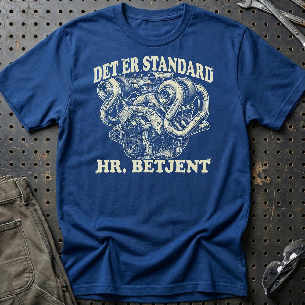 Det Er Standard Hr. Betjent - Unisex T-Shirt , Bomuld-Beklædning-Garage Culture-Blå Royal-S-Garage Culture Shop- garage - man cave - merchandise