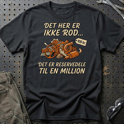 Det Her Er Ikke Rod Reservedels - Unisex T-Shirt , Bomuld-Beklædning-Garage Culture-Sort-S-Garage Culture Shop- garage - man cave - merchandise