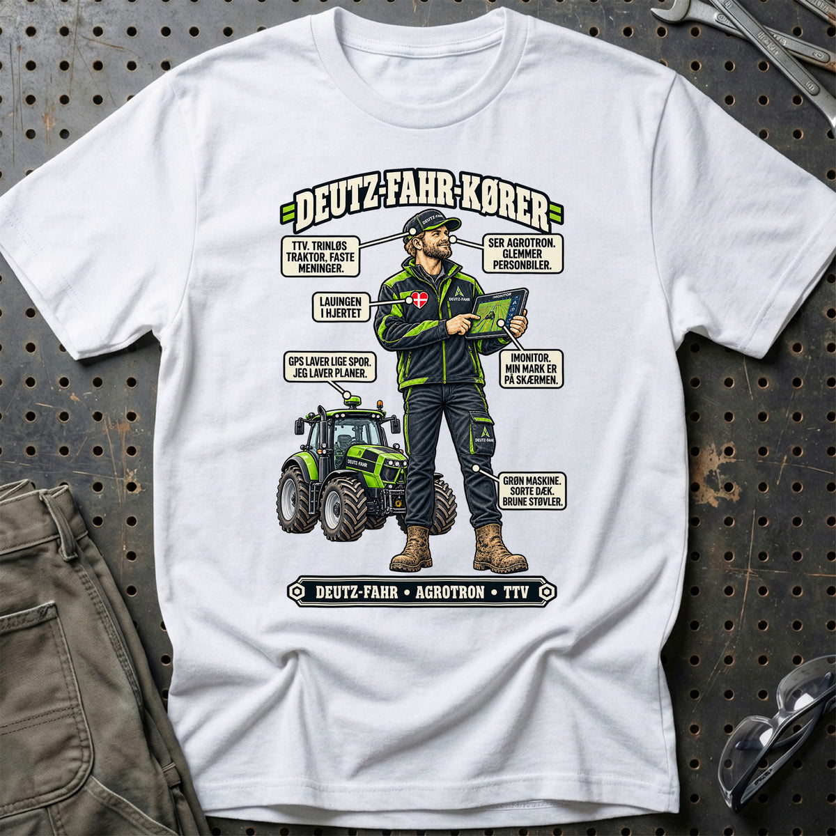 
Deutz Fahr-Kører T-Shirt – Hvid
