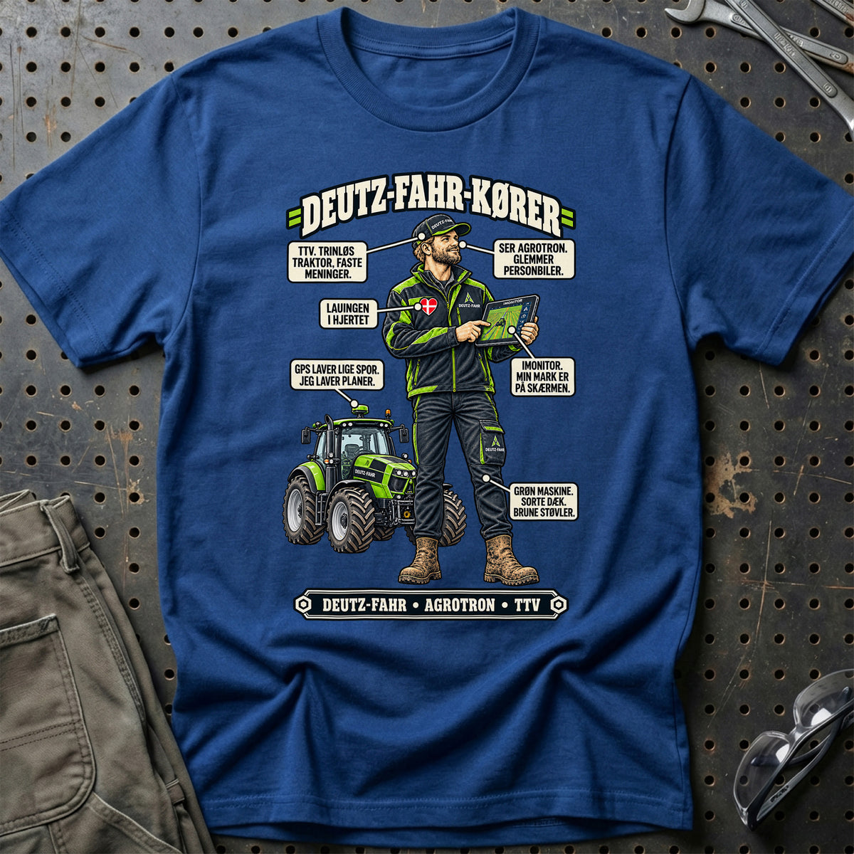 
Deutz Fahr-Kører T-Shirt – Blå Royal