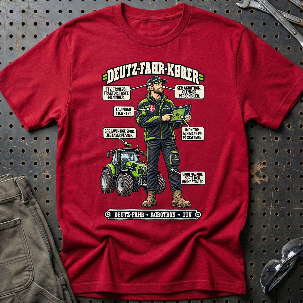 
Deutz Fahr-Kører T-Shirt – Rød