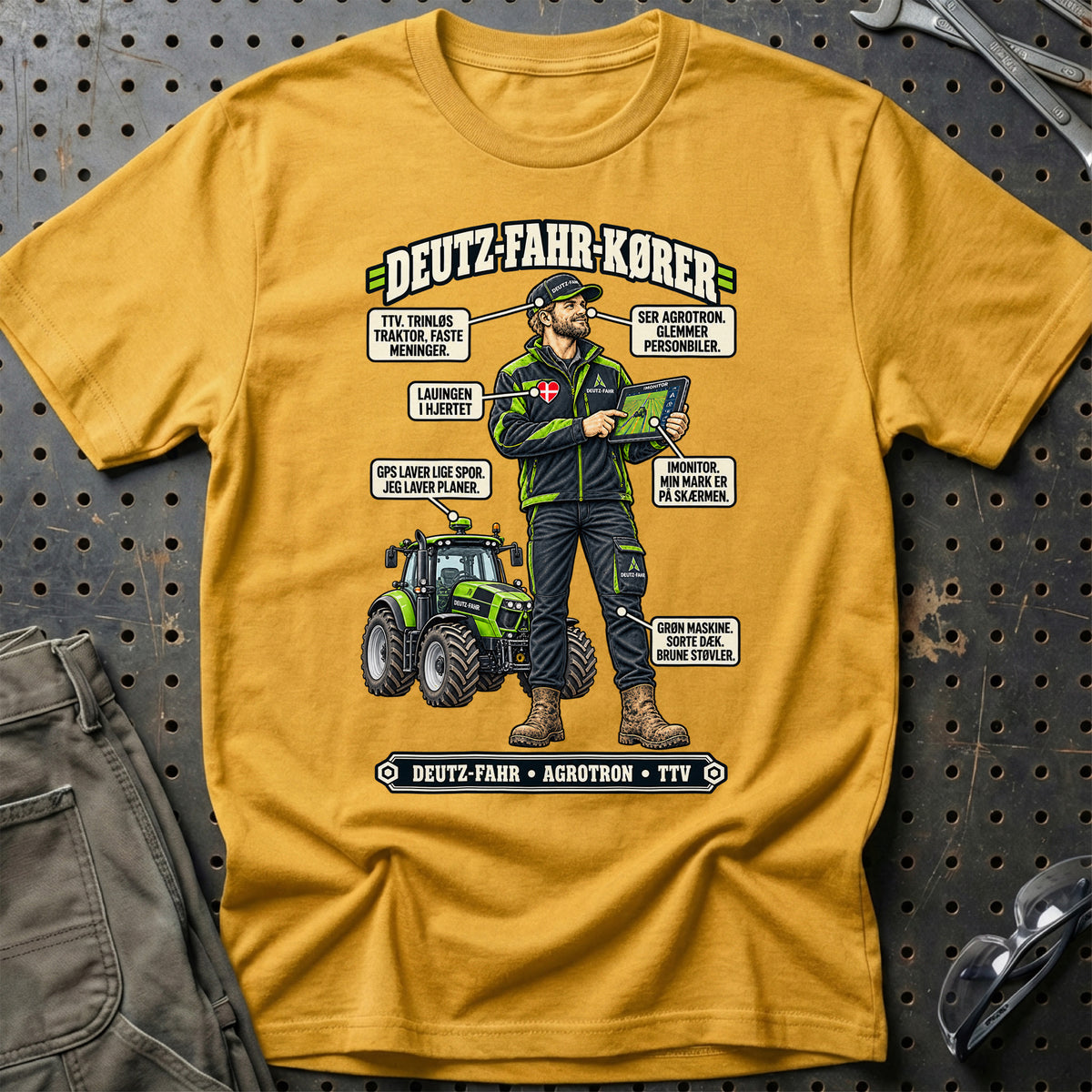 
Deutz Fahr-Kører T-Shirt – Guld