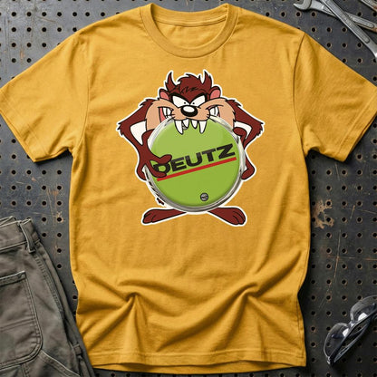 Deutz TAZ Unisex T-Shirt , Bomuld-Beklædning-Deutz-Guld-S-Garage Culture Shop- garage - man cave - merchandise