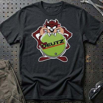 Deutz TAZ Unisex T-Shirt , Bomuld-Beklædning-Deutz-Sort-S-Garage Culture Shop- garage - man cave - merchandise