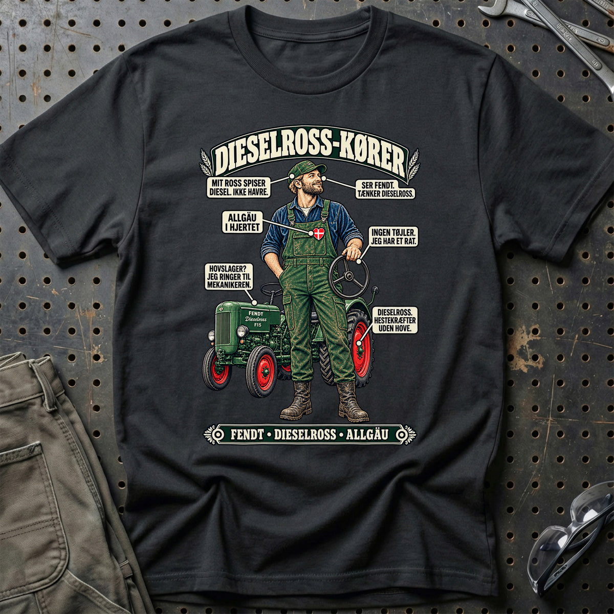 
Dieselross-Kører T-Shirt – Sort