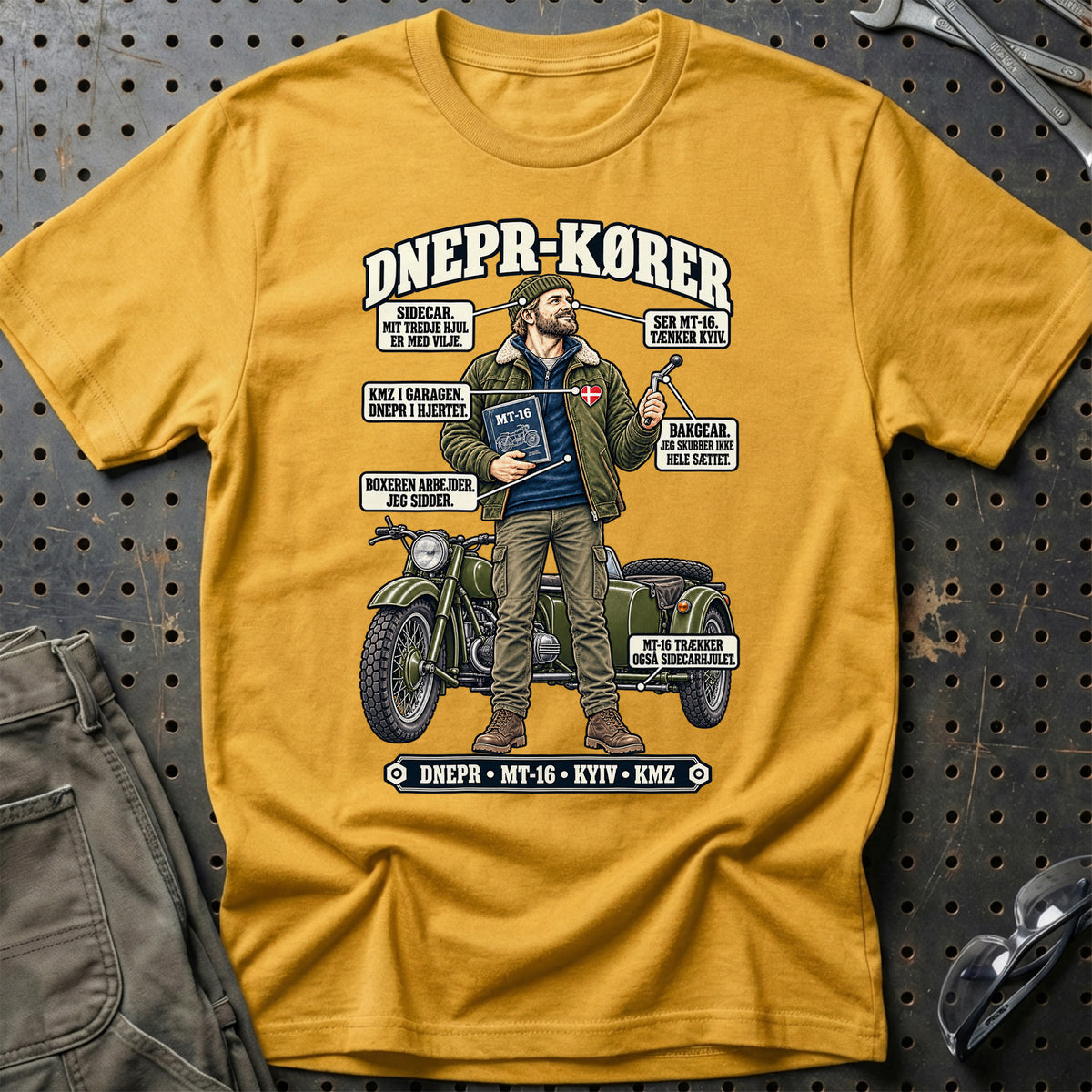 
Dnepr-Kører T-Shirt – Guld