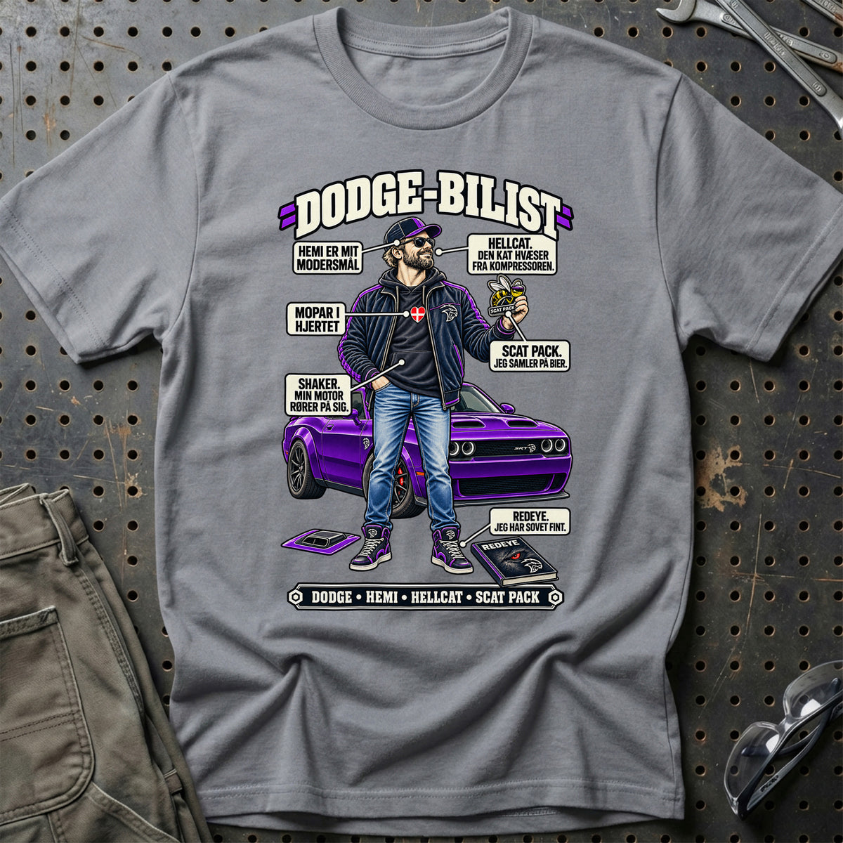
Dodge-Bilist T-Shirt – Grå Sport