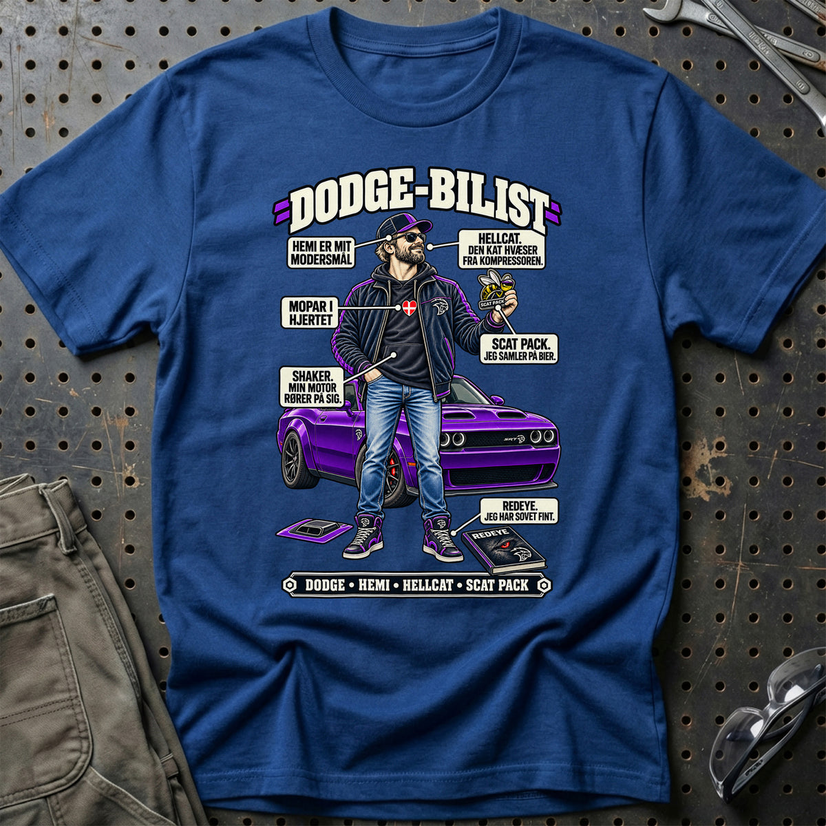 
Dodge-Bilist T-Shirt – Blå Royal
