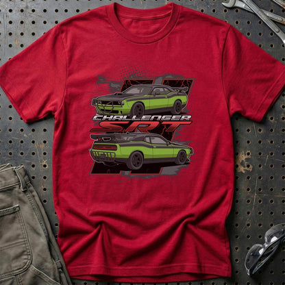 Dodge Challanger SRT Fast And Furios Cars - Unisex T-Shirt-Beklædning-Dodge-Rød-S-Garage Culture Shop- garage - man cave - merchandise