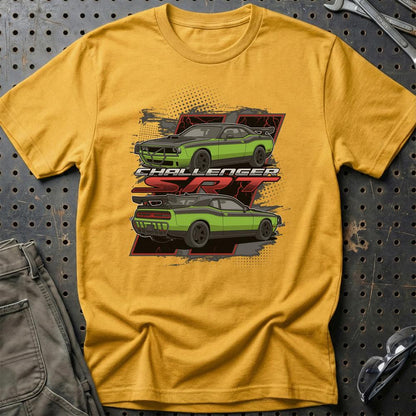 Dodge Challanger SRT Fast And Furios Cars - Unisex T-Shirt-Beklædning-Dodge-Guld-S-Garage Culture Shop- garage - man cave - merchandise