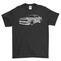 Dodge Challenger SRT Demon Old School Typography T-Shirt-Beklædning-Dodge-Sort-S-Garage Culture Shop- garage - man cave - merchandise