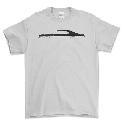 Dodge Charger 1968-1970 Silhuet - Unisex T-Shirt , Bomuld-Beklædning-Dodge-Garage Culture Shop- garage - man cave - merchandise