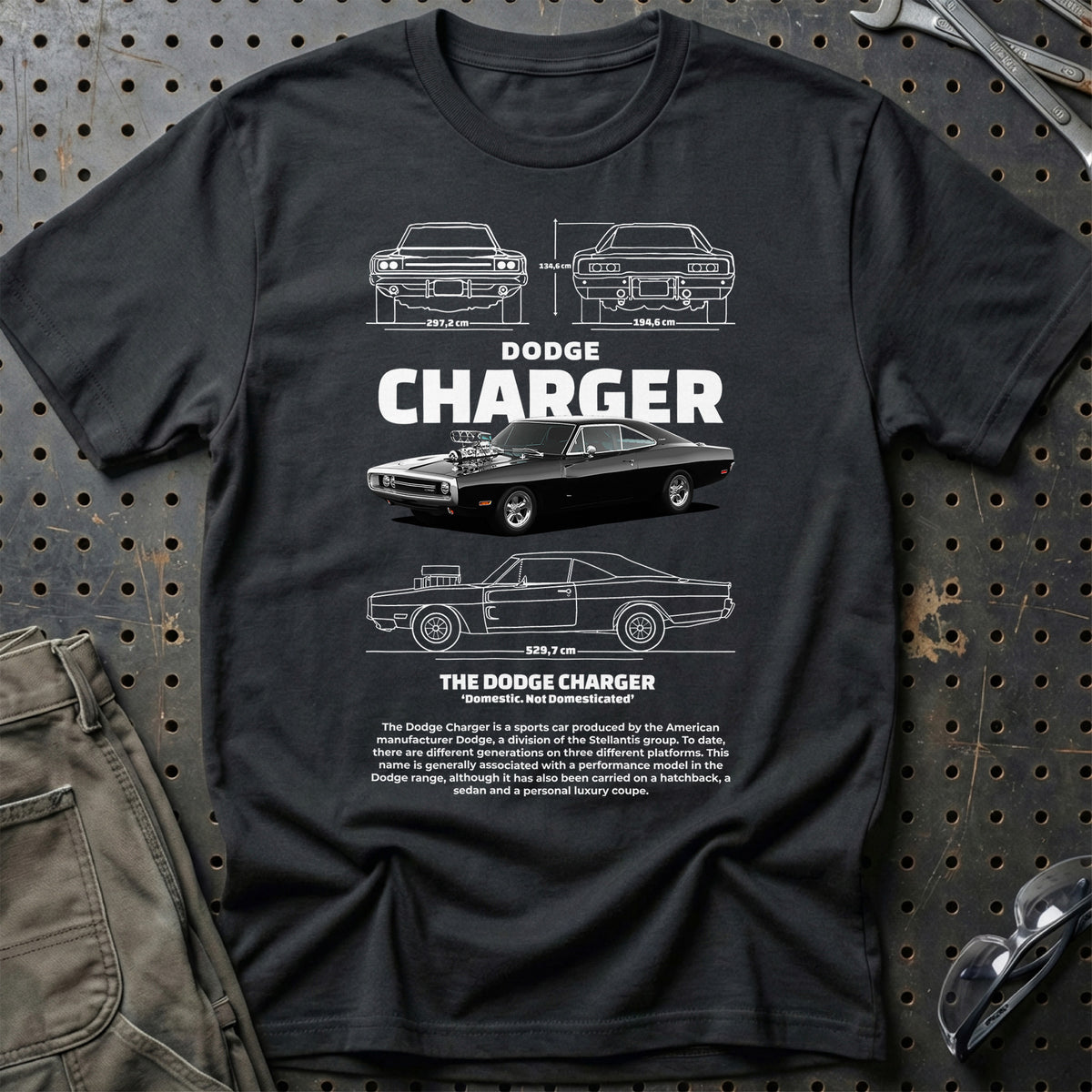 
Dodge Charger 1970 Unisex T-Shirt – Sort – print foran