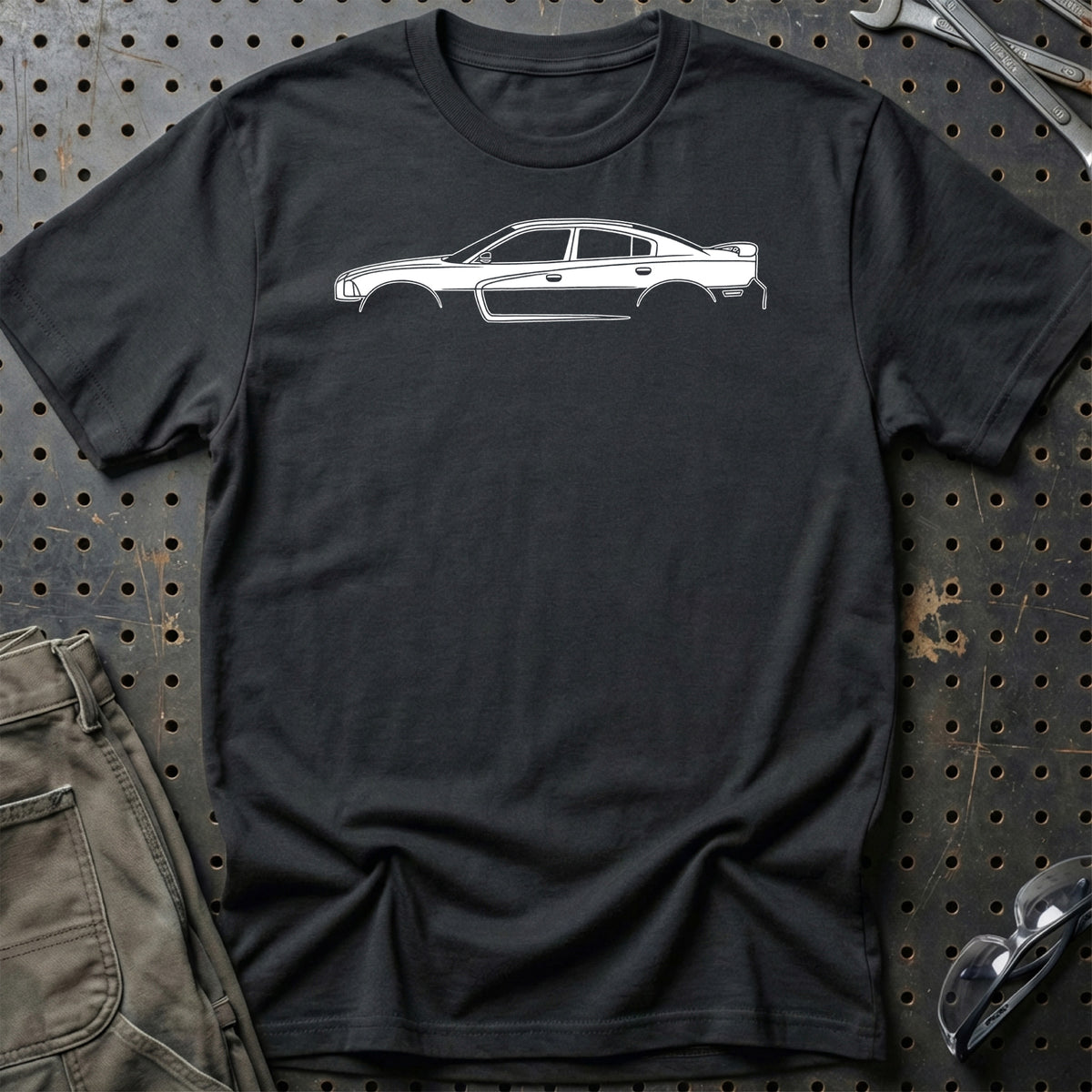 
Dodge Charger 2014 Silhuet T-Shirt – Sort