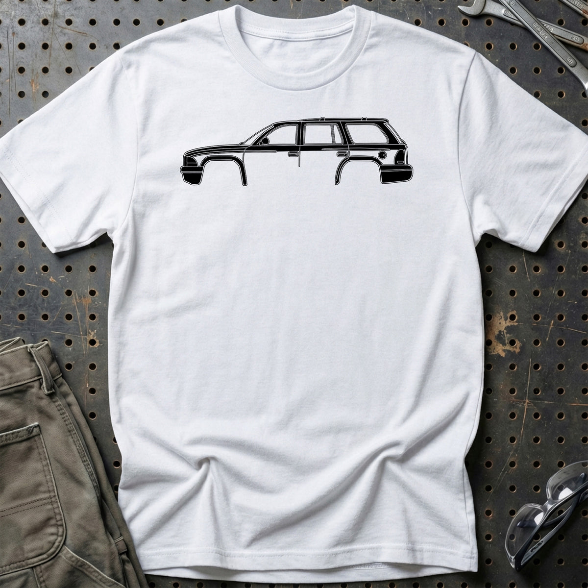 
Dodge Durango 1998 Silhuet T-Shirt – Hvid