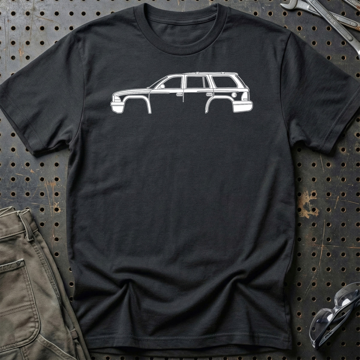 
Dodge Durango 1998 Silhuet T-Shirt – Sort
