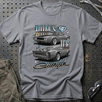 Dodge Ice Charger Fast And Furios Cars - Unisex T-Shirt-Beklædning-Dodge-Grå Sport-S-Garage Culture Shop- garage - man cave - merchandise