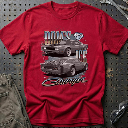 Dodge Ice Charger Fast And Furios Cars - Unisex T-Shirt-Beklædning-Dodge-Rød-S-Garage Culture Shop- garage - man cave - merchandise